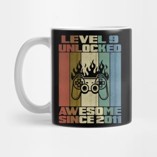 Level 9 Unlocked Birthday 9 Years Old Awesome Since 2011 Mug